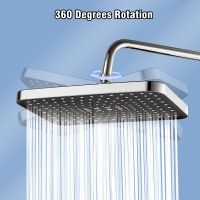 1210 Inch Bathroom Shower Top Spray Large Panel Booster Water-Saving Shower Head 360° Rotation Adjustment Rain Shower Head