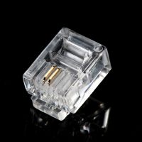 100pcs/Lot RJ11 6P2C Modular Plug Network Cable Connector Clear 2P Cables