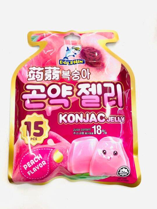 DOLPHIN PEACH KONJAC JELLY 20GX15 Lazada