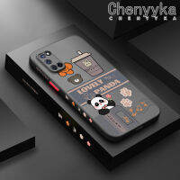 เคส Chenyyka สำหรับ OPPO เคส A52 A72 A92 4G เคสลายการ์ตูนแพนด้าน่ารักดีไซน์ใหม่บาง Frosted เคสโทรศัพท์ขอบซิลิโคนแบบนุ่มเคสกันกระแทกคลุมทั้งหมดเคสป้องกันเลนส์กล้อง