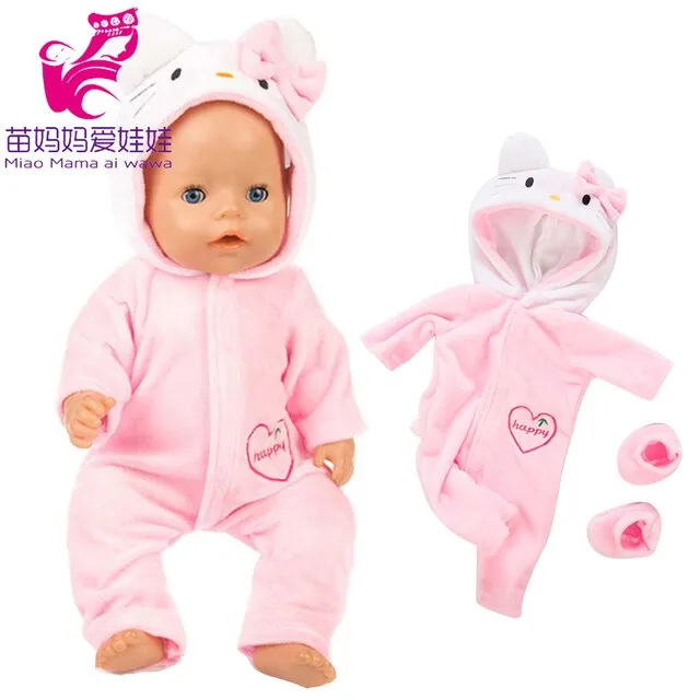 Doll Clothes For 43cm Baby New Born Doll Clothes Coat Unicorn Hoodie