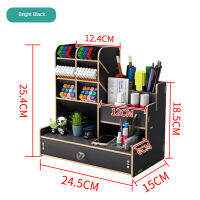 Creative Multifunctional Wooden Pen Holder Stationery Storage Box on The Desk Organize Box Student Storage