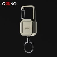 Custom Lettering Roll Retractable Keychain Bag Recoil ID Card Holder Keyring Key Chain Anti-theft Kevlar Rope Key Ring H67