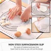 Large Size Silicone Kneading Pad Non-Stick Surface Rolling Dough Mat with Scale Kitchen Cooking Pastry Sheet Oven Liner Bakeware