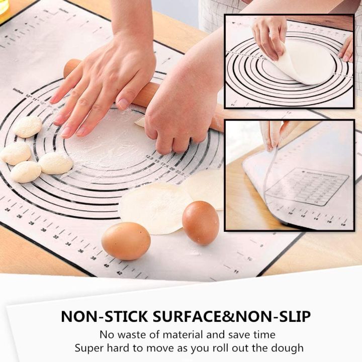 Large Size Kneading Dough Mat Silicone Baking Mat Pizza Dough Maker Pastry  Cooking Gadgets Bakeware Table Mat Pad Non Stick Mat