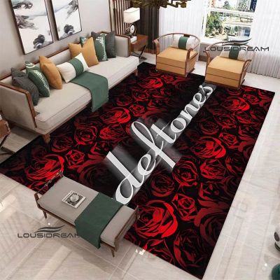 Deftones band logo printed carpet fashion yoga mat living room bedroom non -slip carpet photography props birthday gift