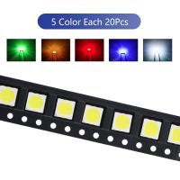 100ชิ้น5050 Led แบบ Smd อิเล็กตรอนส่วนประกอบฟ้าเหลืองขาวสีเขียวแดงส้มสีม่วง Rgb ของตกแต่งงานปาร์ตี้ไดโอดเปล่งแสงสูง