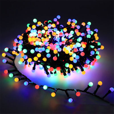 250500LED Round Ball Christmas String Lights Firecrackers Fairy Lights Garland for Bedroom Xmas Wedding Party Garden Decoration
