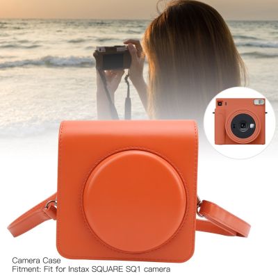 กระเป๋าสะพายไหล่ หนัง Pu ป้องกันกล้อง สําหรับ Instax Square Sq1
