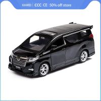 โตโยต้า1:32ของเล่น Alphard รุ่น MPV รถลากอัลลอย4เปิดประตูพร้อมลูกบอลลอยได้มีไฟเสียงสำหรับเป็นของขวัญของสะสมของเด็กผู้ชาย