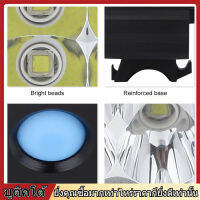 【ราคาถูกสุด】led bike light ไฟหน้าจักรยานจักรยานไฟLEDไฟหน้าจักรยานแบบชาร์จไฟได้พร้อมแบตเตอรี่ 6X18650