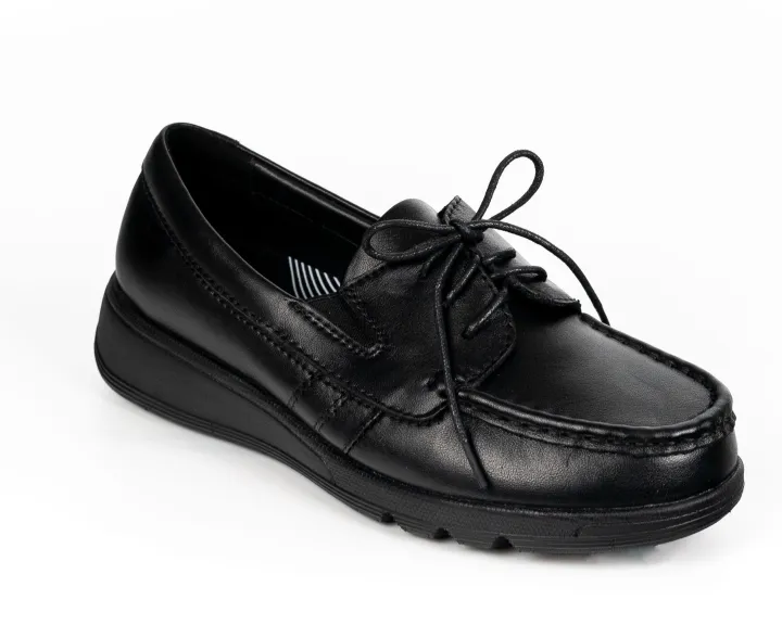 leather black shoes nursing