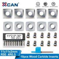 XCAN Carbide Inserts Cutters 11x11x2.0mm-R50-4R0.5 Fits Spiral/Helical Planer Cutter Head lathe Turning Tools