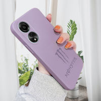 เคสโทรศัพท์ Hp สำหรับ OPPO A78 4G A78 4G แฟชั่นเคสขอบสี่เหลี่ยมซิลิโคนสัตว์ประหลาดพลังงานคลุมทั้งหมดกล้องกันกระแทกเคสวอลเปเปอร์หิน