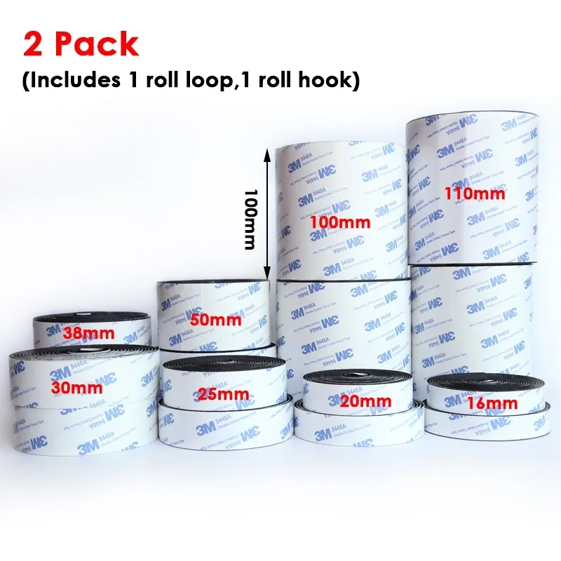 3 Meters/Roll Self Adhesive Velcro Tape Heavy Duty Hook and Loop Tape  Fastener Home Decoration DIY Velcro Strap