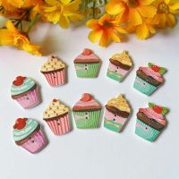 【YF】✇  50pcs/lot 2 Holes Colored cake Buttons Mixed Paint Design Decoration Clothing Accessories Sewing