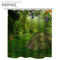 【CW】♝☼  green forest shower curtain fabric waterproof curtains for bathroom