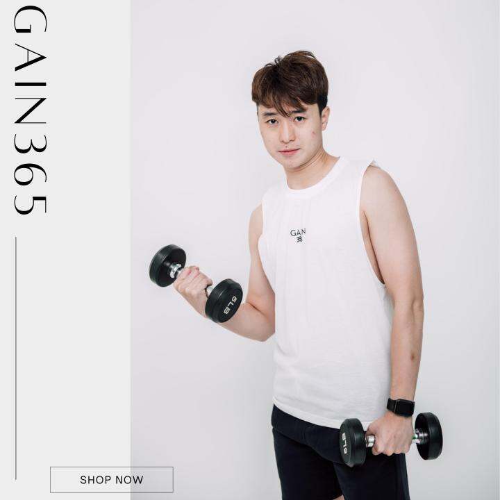 gain365-men-drop-armhole-cut-เสื้อกล้ามเว้า-sleeveless-shirt-เสื้อแขนกุดชาย-เสื้อออกกำลังกายชาย-เสื้อฟิตเนส-เสื้อกีฬา-เสื้อกล้ามกีฬา-เสื้อกล้ามวิ่ง-men-gym-muscle-fitness-running-tank-athletic-vest