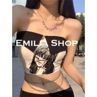 ✌✟ EMILIA SHOP เสื้อกล้ามครอป เสื้อแขนกุด สไตล์เกาหลีA20K0CD