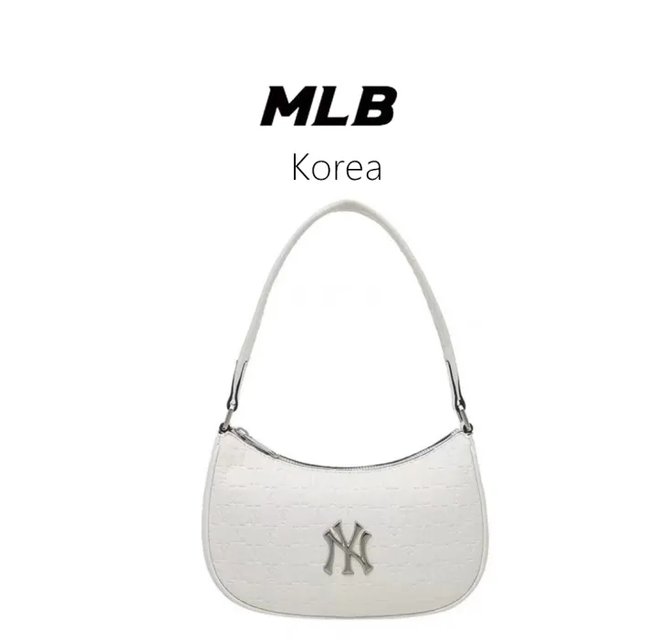 MLB KOREA Monogram Jacquard Hobobag New York Yankees - Black