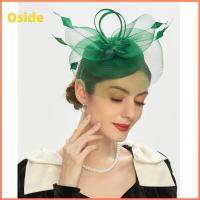 OSIDE สีทึบทึบ หมวกทรง pillbox น้ำหนักเบามาก งานทำมือ หมวก fascinator วินเทจ พร้อมขนนก คลิปหนีบแต่งงาน งานเลี้ยงน้ำชาปาร์ตี้