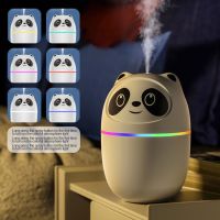 Portable Cute Air Humidifier Aroma Oil Diffuser with Night Light USB Chargeable Cool Mist Sprayer Plants Purifier for Home Car