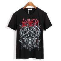 [HOT] เสื้อยืดลําลอง แขนสั้น พิมพ์ลาย SLAYER Rock Brand demon skull bone Hardrock heavy Thrash metal สีดํา สําหรับผู้ชาย ผู้หญิง เหมาะกับการเล่นสเก็ตบอร์ด camiseta 9 แบบ