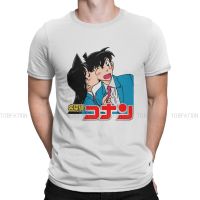 Detective Konan Crewneck Tshirts Needed Ran Kiss Idol Fot You Shinichi Vintage Photograp Print Home Shirt Hipster Clothing 6Xl