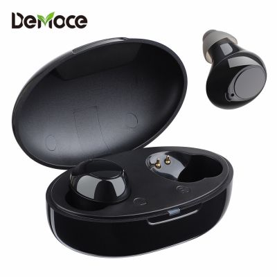 ZZOOI 1 Pair Mini Ear Hearing Aids Adjustable Sound Amplifier Apparatus In Ear Invisible Hearing Aid Assistant For Deaf Elderly