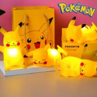 Pokemon Pikachu Action Figure LED Light Anime Cute Lamp For Kids Bedrooms Ornaments Children 39;s Luminous Toys Christmas Gift