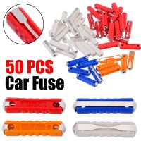 50Pcs/Set Classic Car Auto Fuses Kit Ceramic Continental Car Fuse Torpedo Bullet Assorted Box Continental Fuses 5A 8A 16A 25A Fuses Accessories