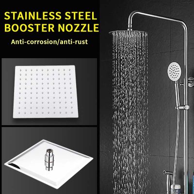 Rainfall Shower Head 8inch Stainless Steel Ultra-thin Top Shower Head 360º Rotatable Rain Shower Sprayer Bathroom Accessories Showerheads