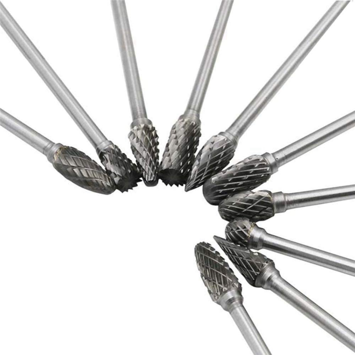 100pc-4-inch-long-double-cut-tungsten-solid-carbide-rotary-burrs-set-1-8-inch-3mm-shank-twist-drill-bit
