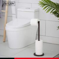 ✿ Toilet Paper Holder Freestanding With Storage Stainless Steel Tissue Roll Holder Stand Toilet Paper Holder for Storage Organizer