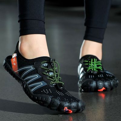 【Hot Sale】 Couple outdoor swimming wading upstream shoes five-finger non-slip quick-drying mens and womens beach treadmill