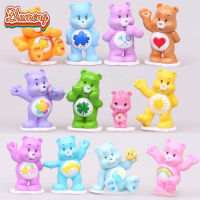 ?COD?❤️แคร์แบร์ หมีแคร์แบร์ถูก ตุ๊กตาหมี แบร์ Care Bears12ชิ้นหุ่นหุ่นจำลองหมีสายรุ้ง Care Bear หมีสีสันเครื่องประดับเค้กสำหรับของขวัญวันเกิดสำหรับเด็ก