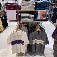 ♣UNIQLO เสื้อคู่เสื้อโปโลลายทางลำลองแขนสั้น,สำหรับทั้งหญิงและชายใหม่ฤดูร้อน XX449446