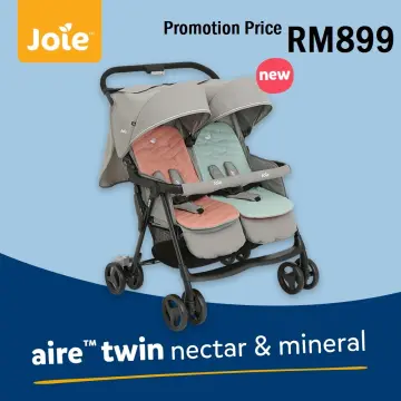 Poussette Double Joie Aire Twin - Nectar & Mineral 