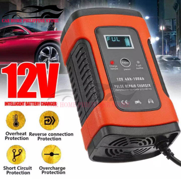 12V 6A Full Automatic Car Battery Charger Power Pulse Repair Chargers