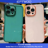 EPTWOO ฝาครอบหลัง TPU เนื้อนิ่มโปร่งใสใสสำหรับ Xiaomi Redmi Note 12 11 11S 10S 9 9S 8 8 Pro Plus 4G 5G เคสโทรศัพท์เลนส์เต็มรูปแบบกล้องกันกระแทกคริสตัลใสกันกระแทก XLE-02