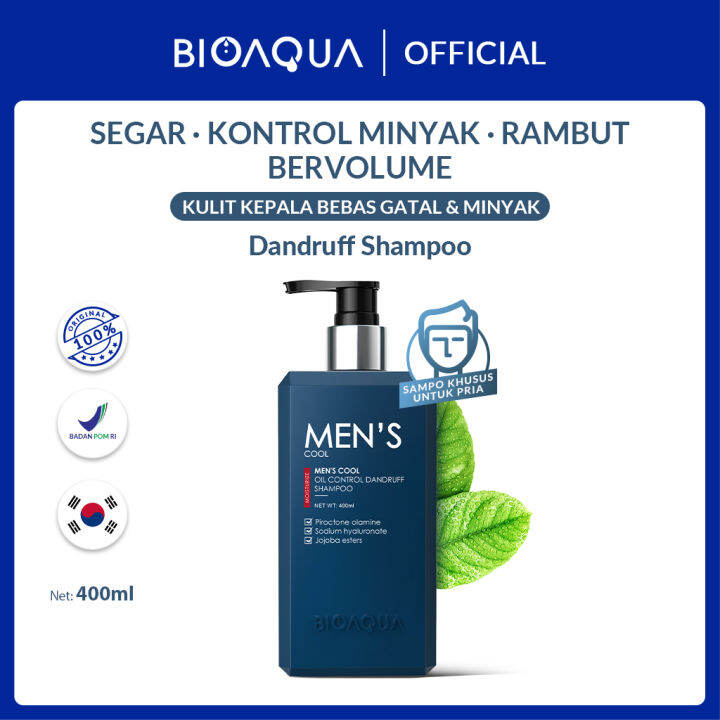 BIOAQUA Sampo Pria Shampoo Anti Ketombe Men's Cool Oil Control Dandruff