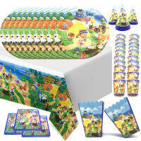 Animal Crossing New Horizons Game Party Supplies Baby Shower Happy Birthday Disposable Tableware Birthday Party Decorations noel