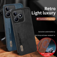 สำหรับ Realme C51 C53 C55 Nfc 51 C 53 C 55 RealmeC51Nfc เคส RealmeC55หนัง PU RealmeC53Nfc ย้อนยุคเคสกรอบ TPU แบบนุ่มเคสกันกระแทกกันกระแทกฝาหลัง