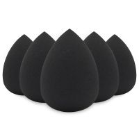 Makeup Sponge Set 5 Pcs Black Foundation Blending Beauty Sponge Flawless for Liquid Cream and Powder Latex Free