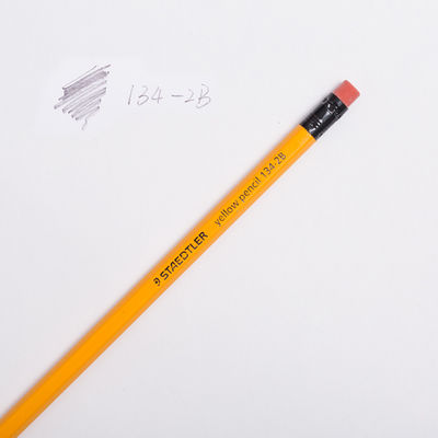 12Pcs Staedtler yellow pencil 134 wooden pencil HB 2B With rubber head Office and School Supplies