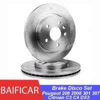 Baificar Brand New Front Rear Brake Wheel Hub Disc Disco Set For Peugeot 208 2008 301 307 Citroen C3 C4 DS3