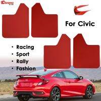 Red Racing Mudflaps Mud Flaps Splash Guards Mudguard สำหรับ Honda Civic Type R S Si Coupe W คลิป1995-On 1996 1997 19998 1999 2000