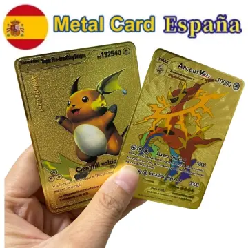 Giratina V Pokemon Metal Cards DIY 10000 Point Arceus Vmax Lugia Charizard  Rayquaza English Golden Game Collection Card Kid Toys