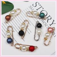 SNSQDYW0010 เครื่องประดับ รอบเอวคงที่ เดรสเสื้อผ้า เสื้อกันหนาว Shawl Pins พินความปลอดภัย เข็มกลัดไข่มุก เข็มกลัด