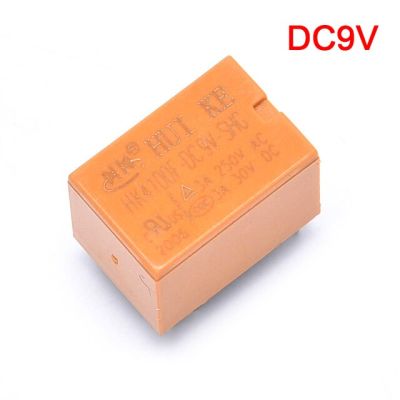 รีเลย์5ชิ้น/ล็อต Hk4100f-Dc9v-Shg Hk4100f-Dc3v-Shg 6พินรีเลย์ไฟฟ้าขนาดเล็กสีส้ม